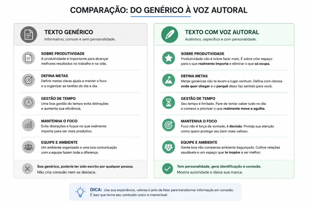 Voz autoral blog conteudo ia versus humano