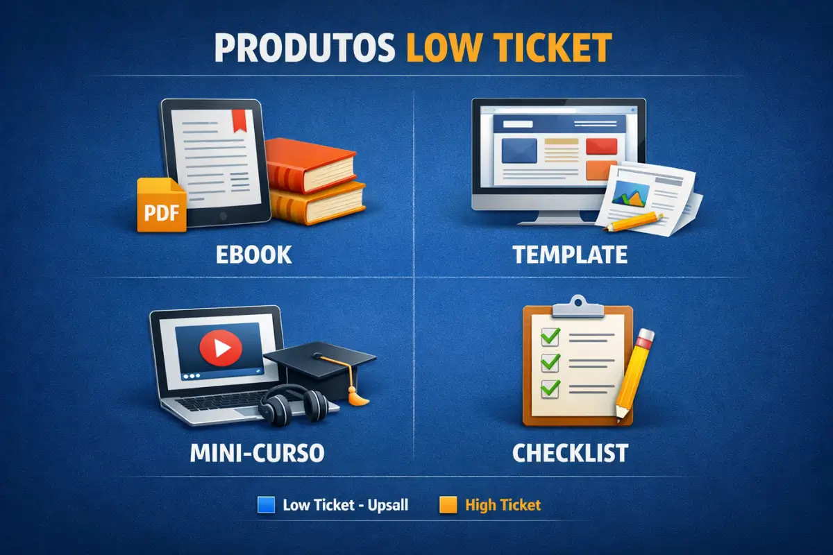 O Que é Low Ticket? O Guia Completo para Multiplicar Seus Clientes 5 Tipos de produtos low ticket marketing digital