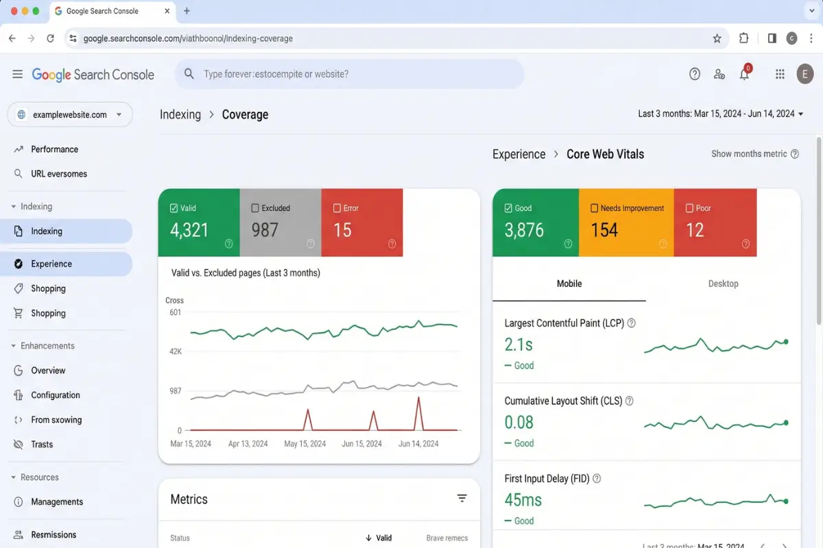 dashboard google search console seo tecnico wordpress