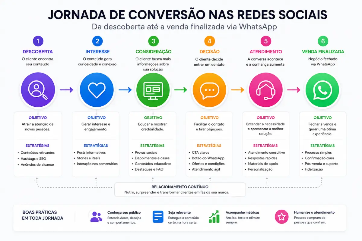 Marketing nas Redes Sociais: Estratégias Avançadas para Escalar seu Negócio Digital 5 jornada de conversão redes sociais descoberta até venda