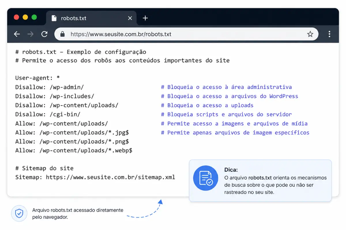 robots txt wordpress configuracao seo tecnico