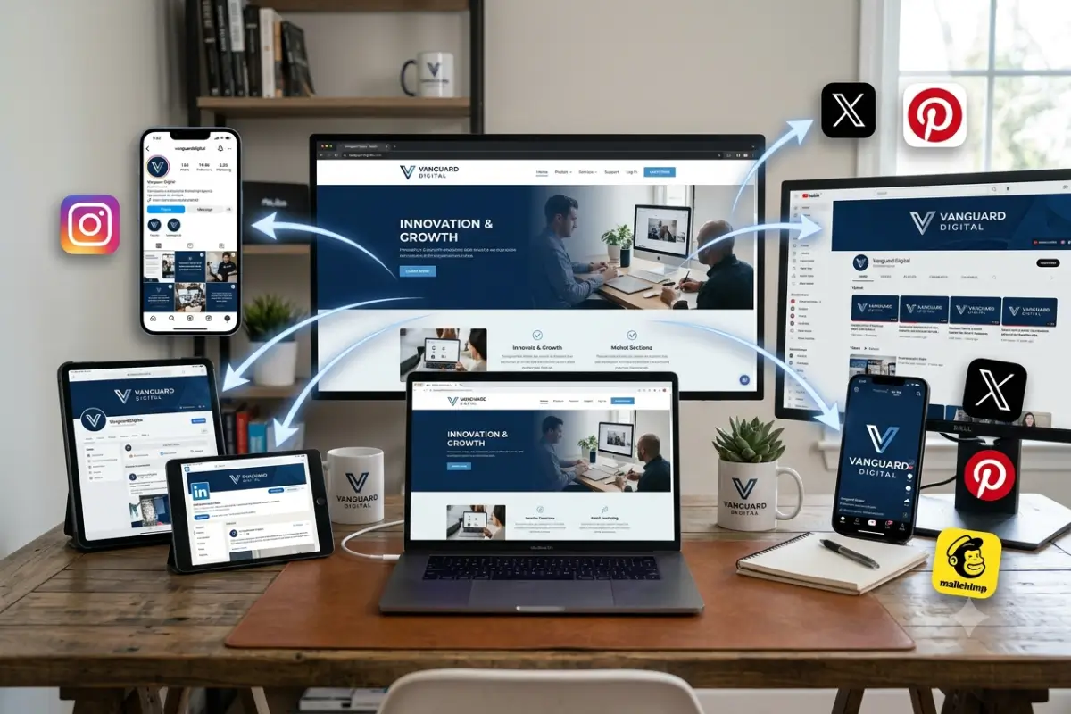 Branding Digital: Como Construir uma Marca Forte na Internet 4 Ecossistema presença digital marca site redes sociais consistência identidade