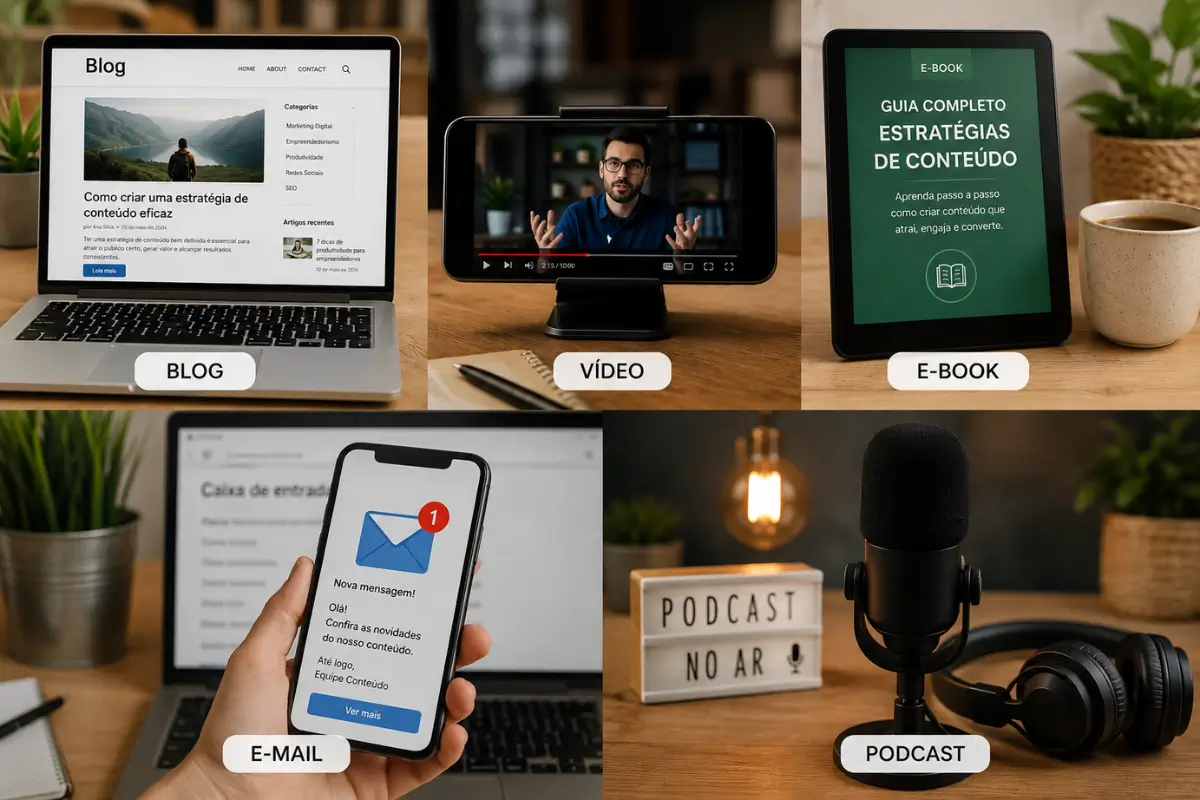 Estratégia de Marketing de Conteúdo: Da Criação à Conversão 4 Formatos de conteúdo marketing digital exemplos