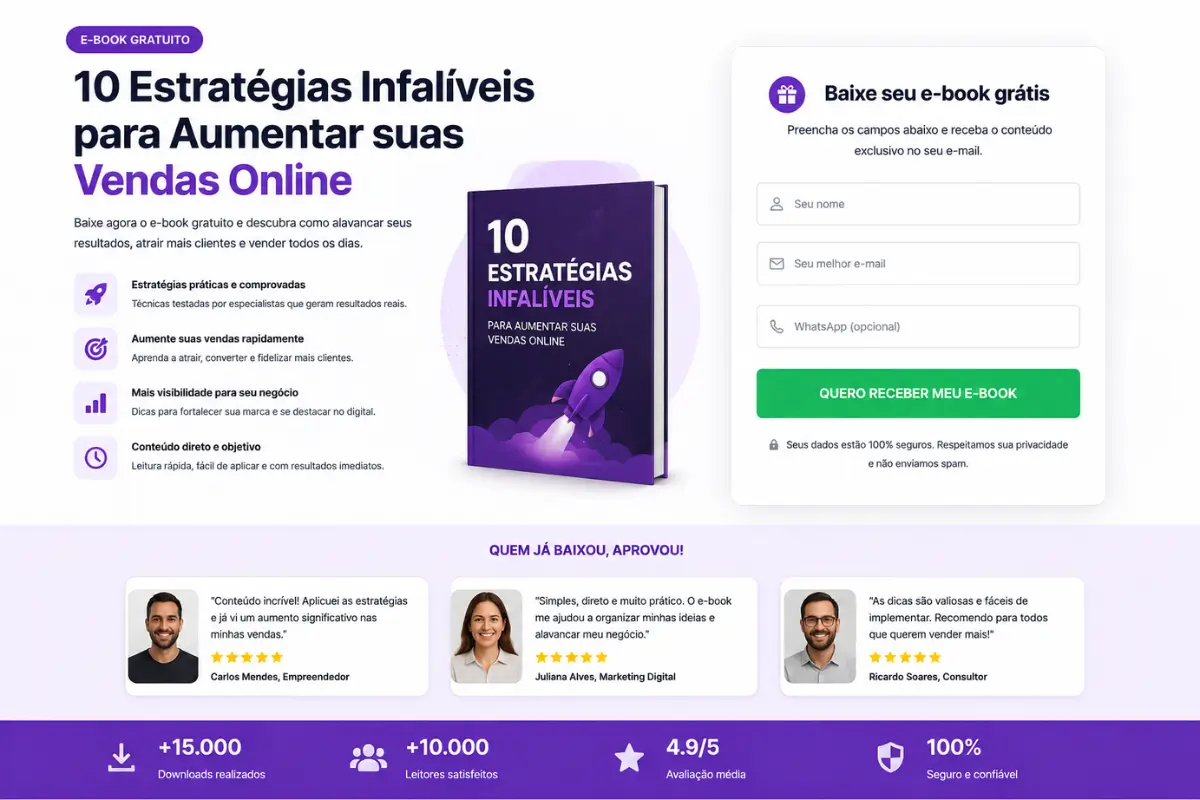 Email Marketing: O Guia Definitivo para Criar Listas e Vender Mais 2 Landing page captação email marketing elementos conversão