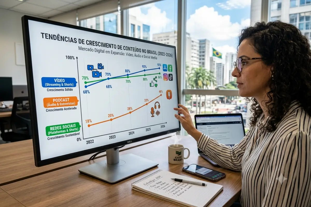 Dominando o Marketing Digital: as 5 Estratégias que Mais Convertem 5 Tendências marketing digital Brasil crescimento video conteúdo 2026